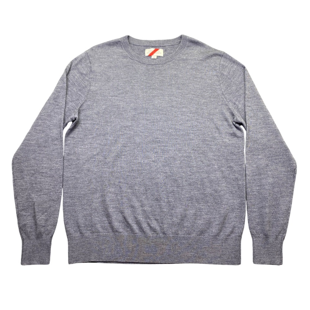 Best Made Co Mens Large Gray 100% Merino Wool Crewneck Sweater B3050 GYH